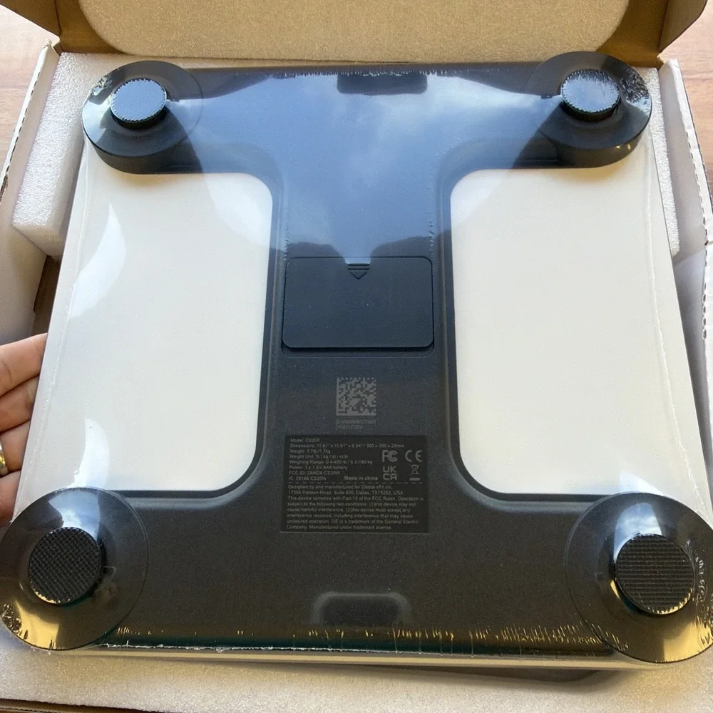 GE Smart Body Weight Scale, with 8-in-1 Display for BMI Body Fat Muscle Mass,...